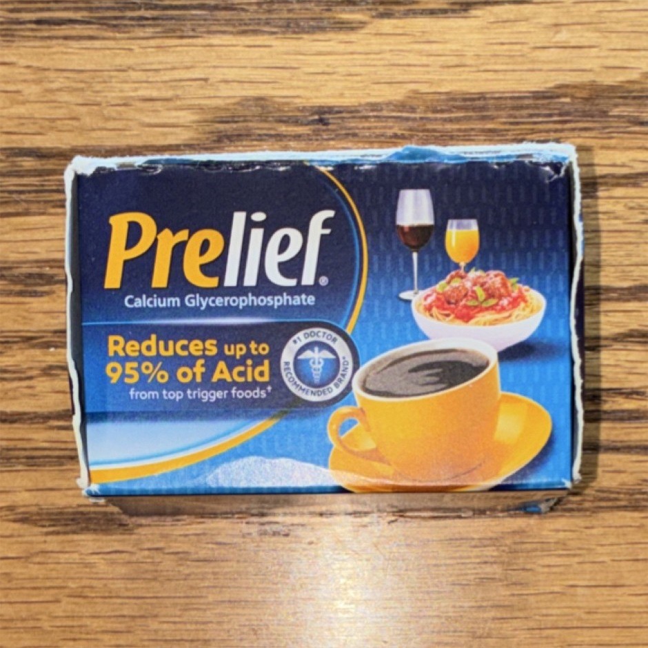 Prelief Calcium Glycerophosphate Caplets Heartburn Treatment Adult Oral