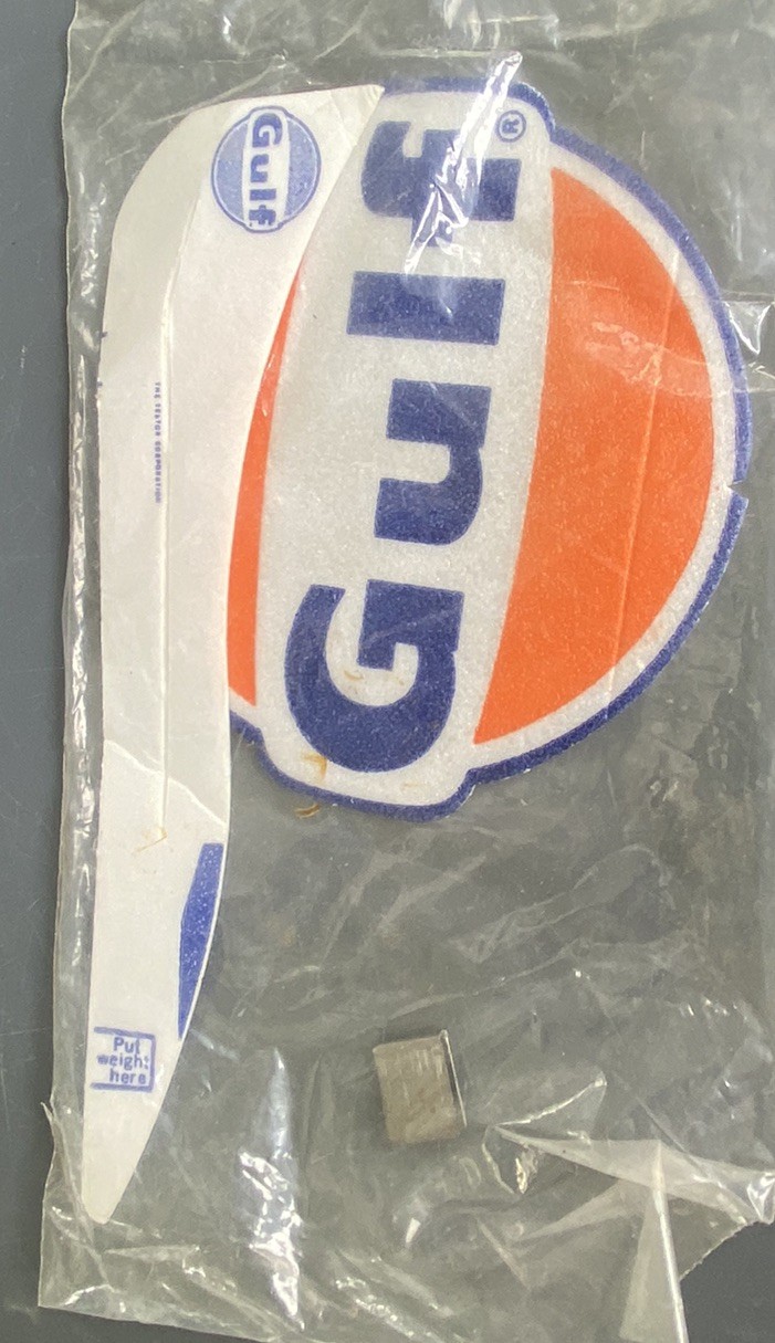 1960s GULF PETROLIUM OIL FUN FOAM TOY AIRPLANE SIGN NEW IN ORIGINAL PACKAGING