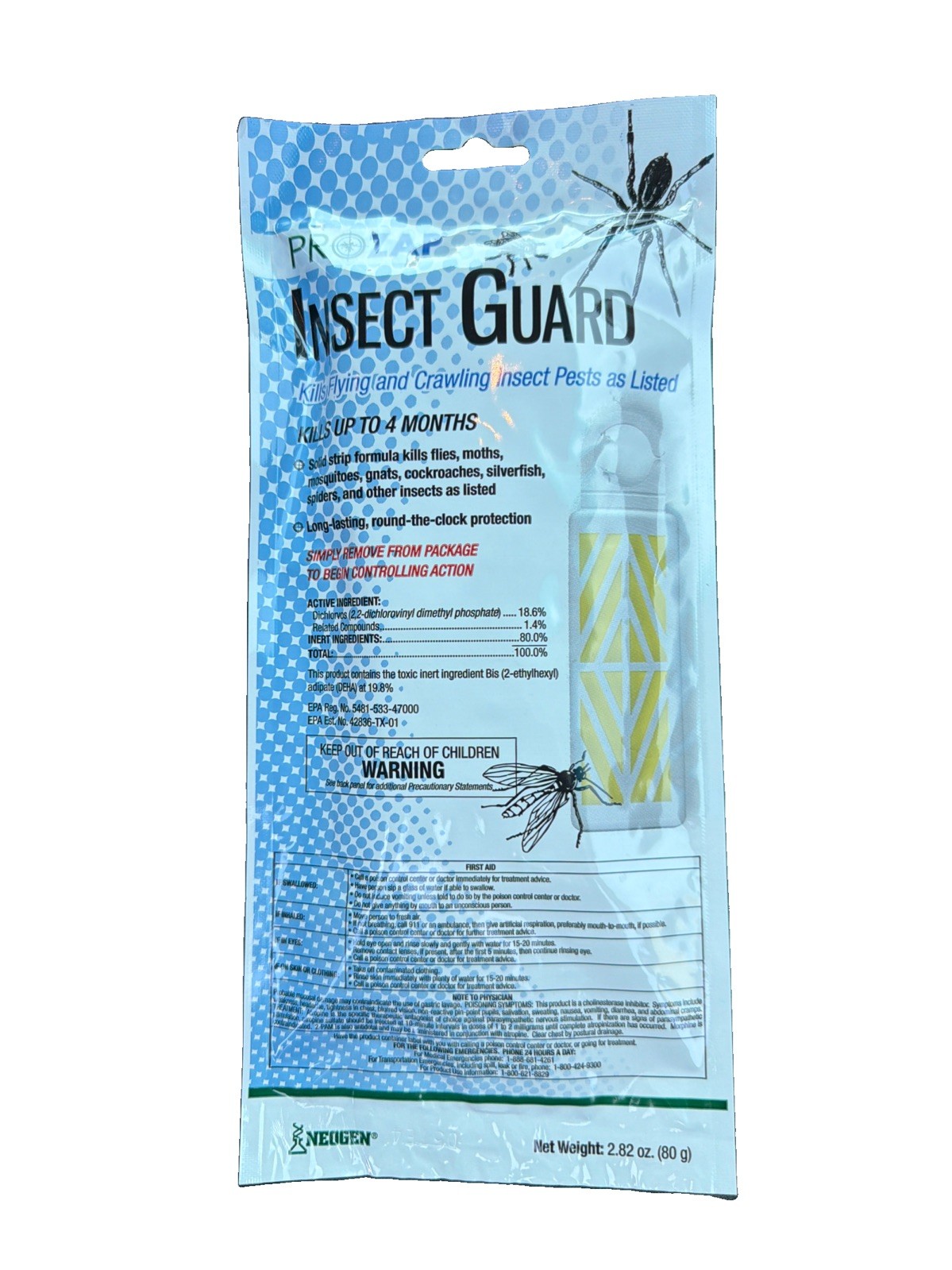 Prozap Insect Guard 80g gnats, mosquitoes, moths and various crawling insects