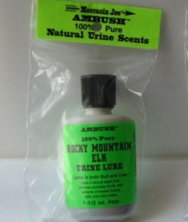 Moccasin Joe Ambush 100% Pure Natural Rocky Mountain Elk Urine Lure Scent NEW