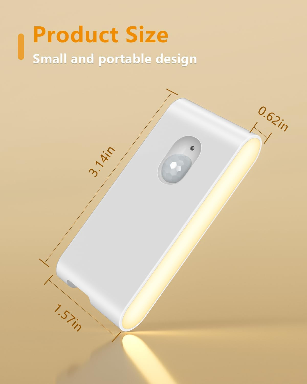 Rechargeable Night Light, Warm White Stair Lights Indoor, Wireless Motion Sen...