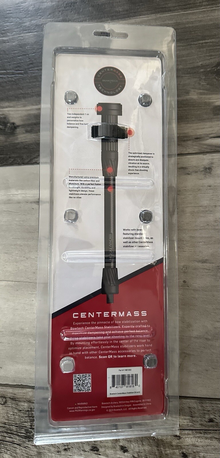 Bowtech CenterMass 8” Stabilizer