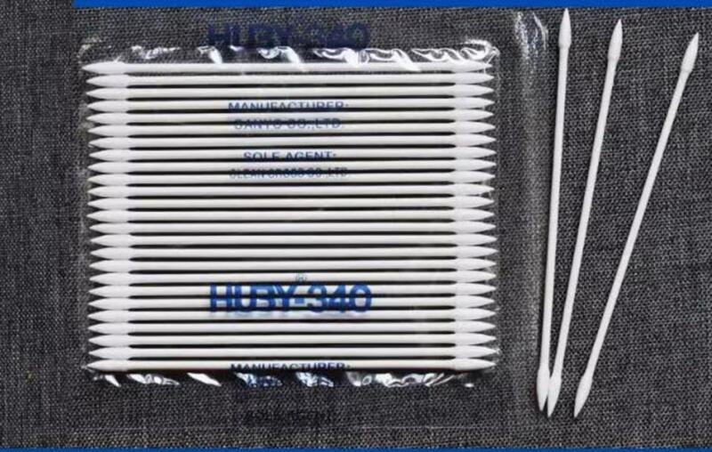 100Pcs HUBY-340 BB-013 Double Point Cleaning Cotton Swab