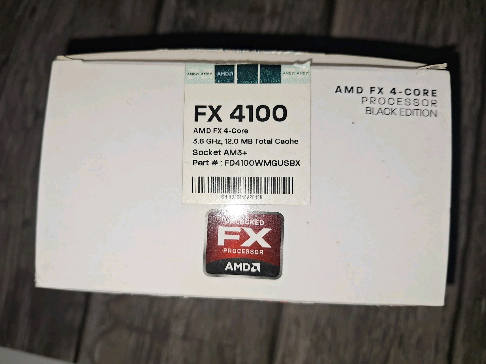 AMD FX-4100 3.6GHz Quad-Core (FD4100WMGUSBX) Processor-Used