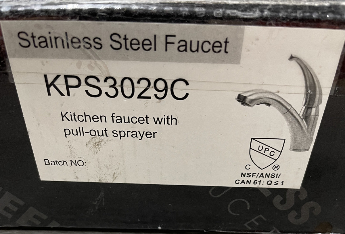 Miseno KPS3089C PureSteel 1.8 GPM Pull-Out Kitchen Faucet, Stainless*READ*