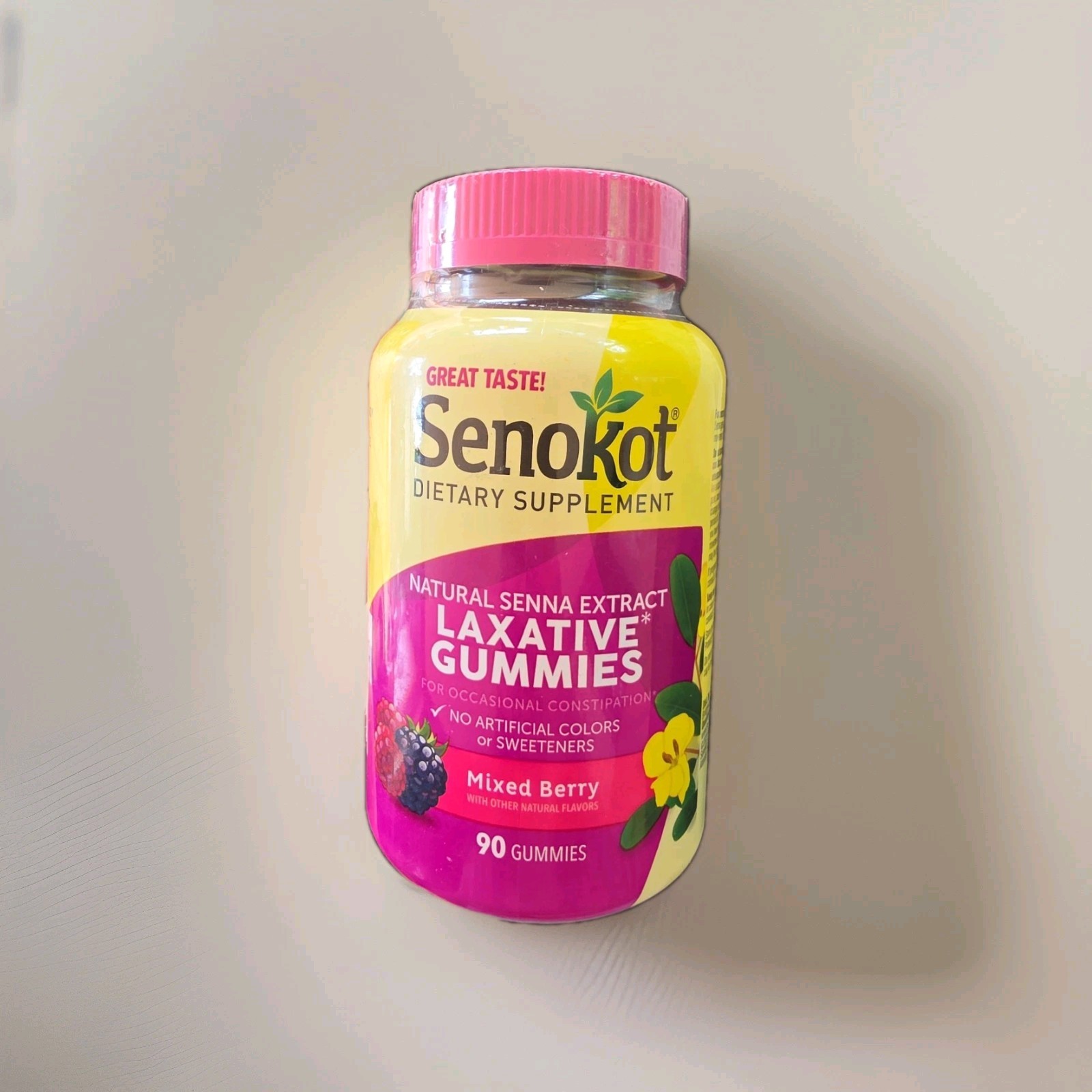 Senokot Laxative Gummies-90 Count - Mixed Berry / Sealed /exp 5/27