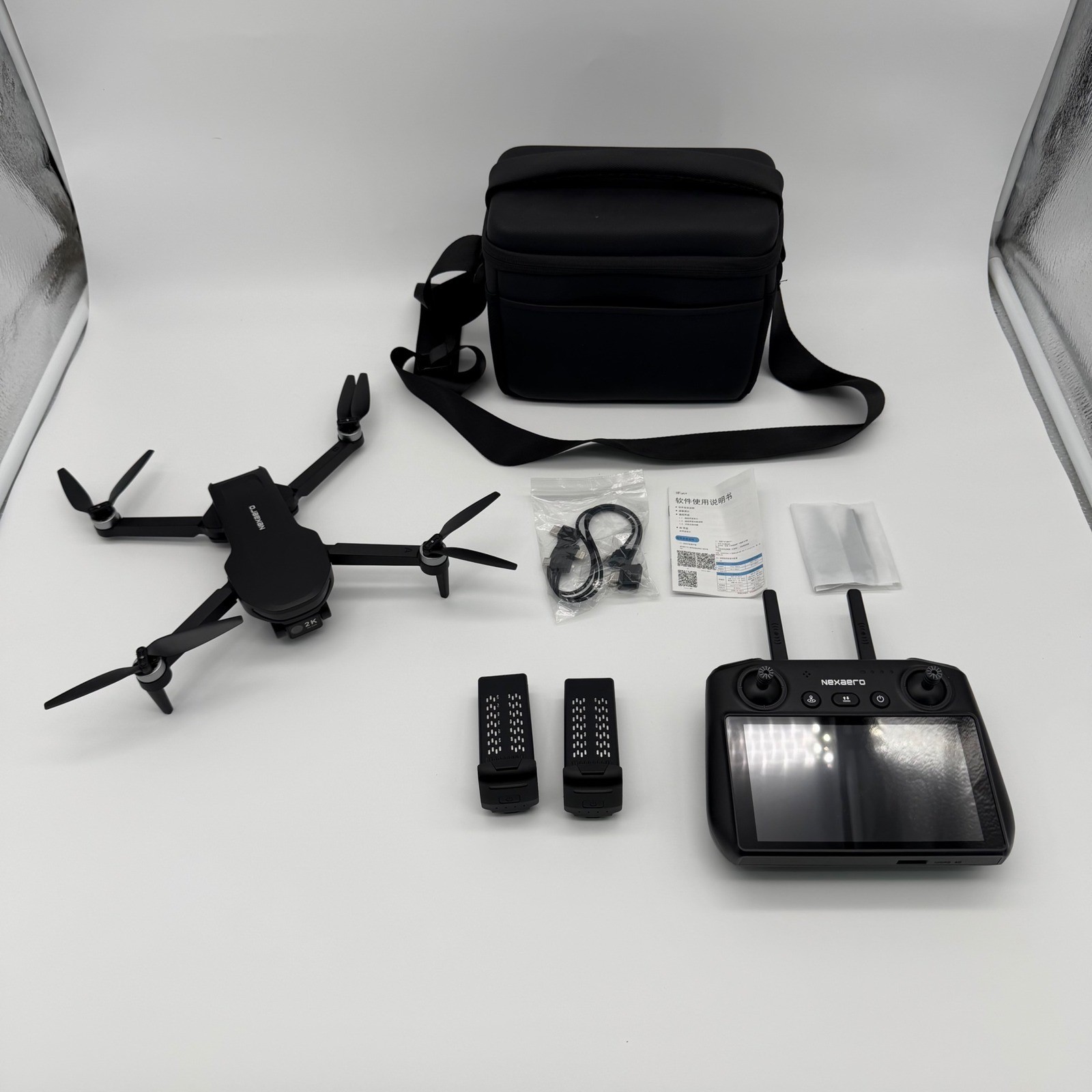 Nexaero F3 Foldable GPS Drone w/ 2K Camera & Accessories