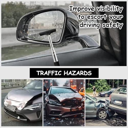 1 Pcs Car Window Mini Squeegee Retractable Auto Glass Squeegee Car Rearview