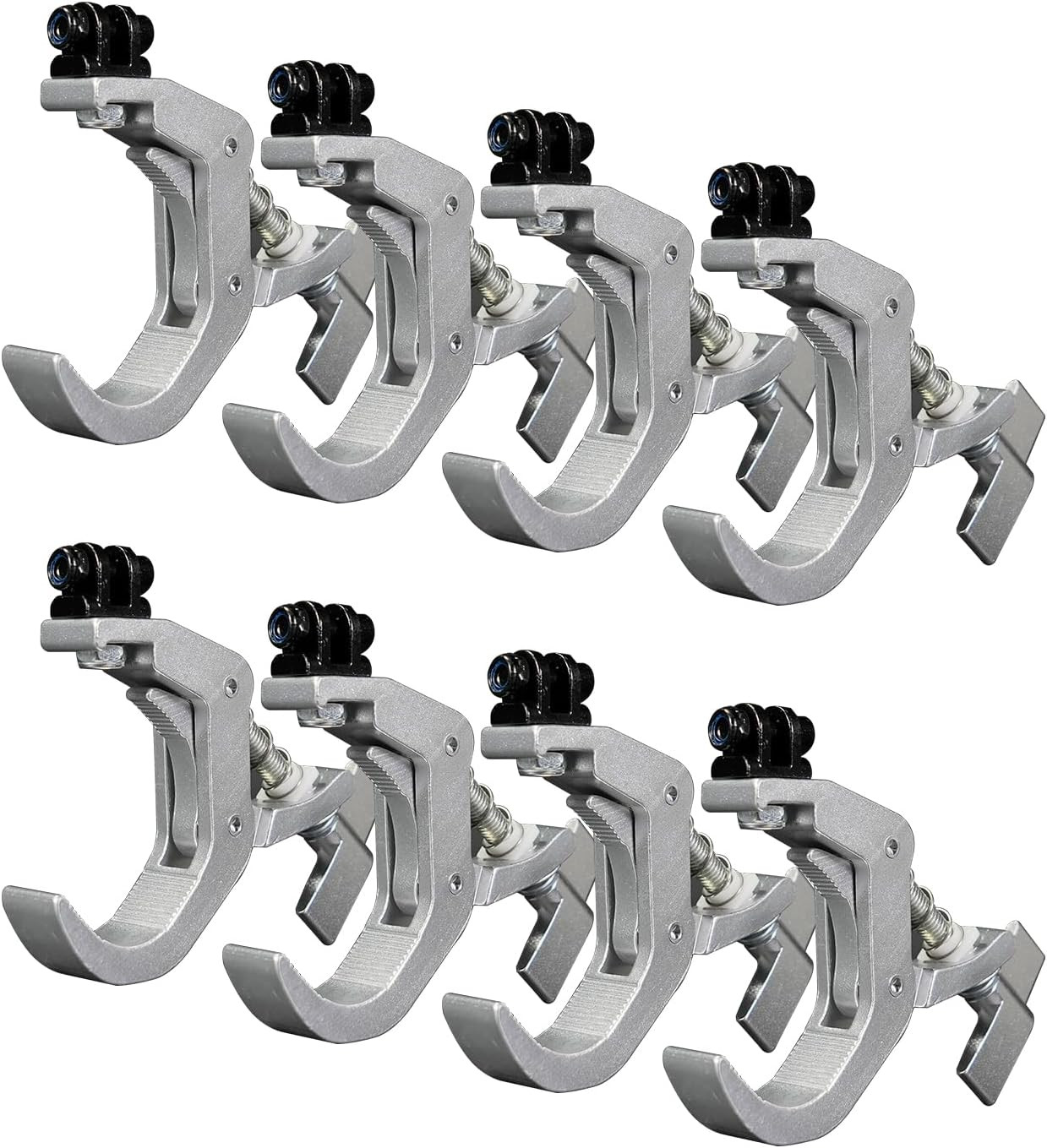 8 Pack Truss Clamp C-Clamp Stage Light Clamp Hook Aluminum Lighting Clamp for Pa
