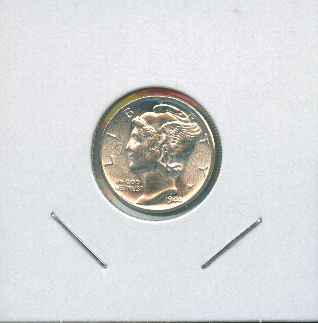1944 P Mercury Dime 10c US Mint Coin Silver 1944-P #37 BU MS Uncirculated