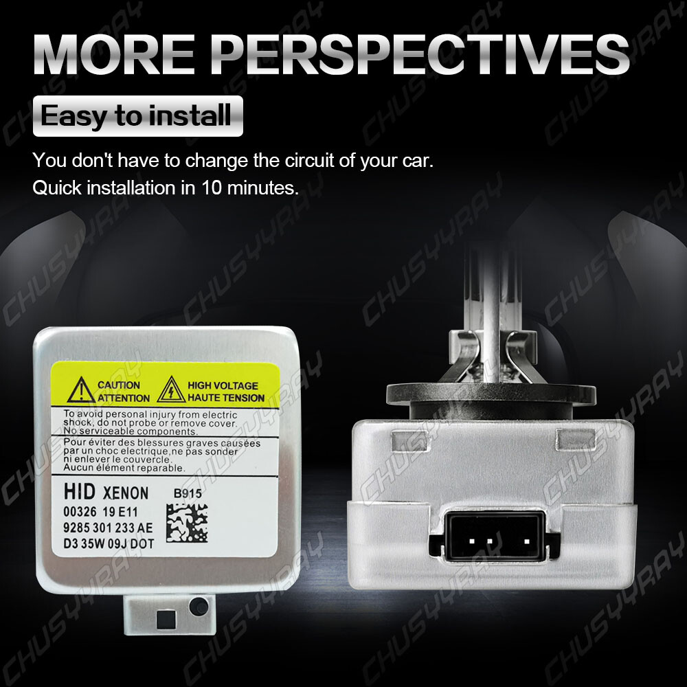 Front HID Headlight Bulbs D3S for Mercedes-Benz CLA250 2014-2016 High & Low Beam