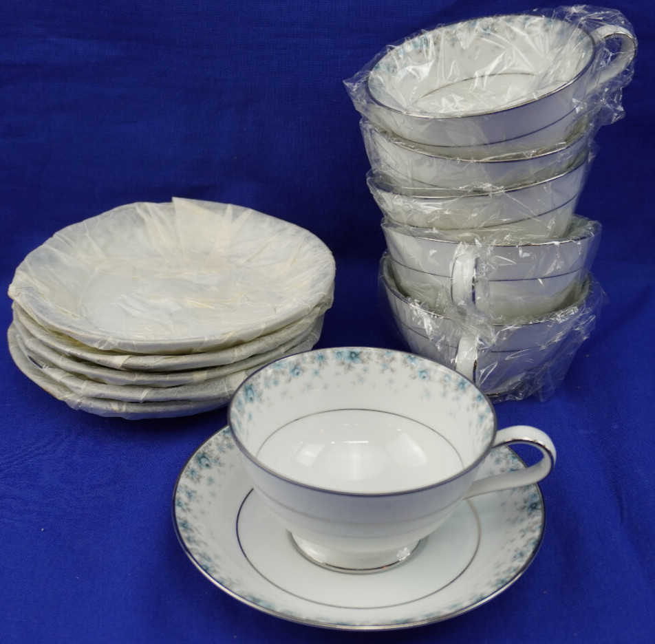 Noritake Kathleen (6) Cup & Saucer SETS   (B42)