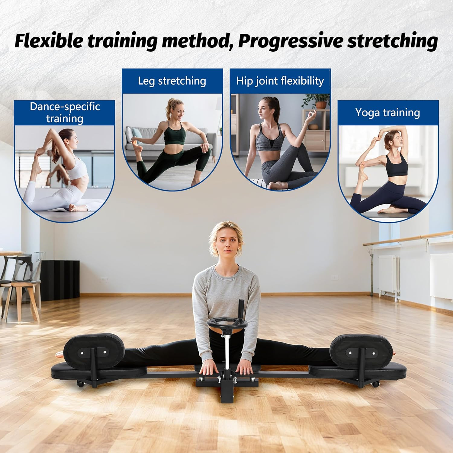 EVERYAMTE Leg Stretcher, Heavy Duty Steel Split Machine for Flexibility Training