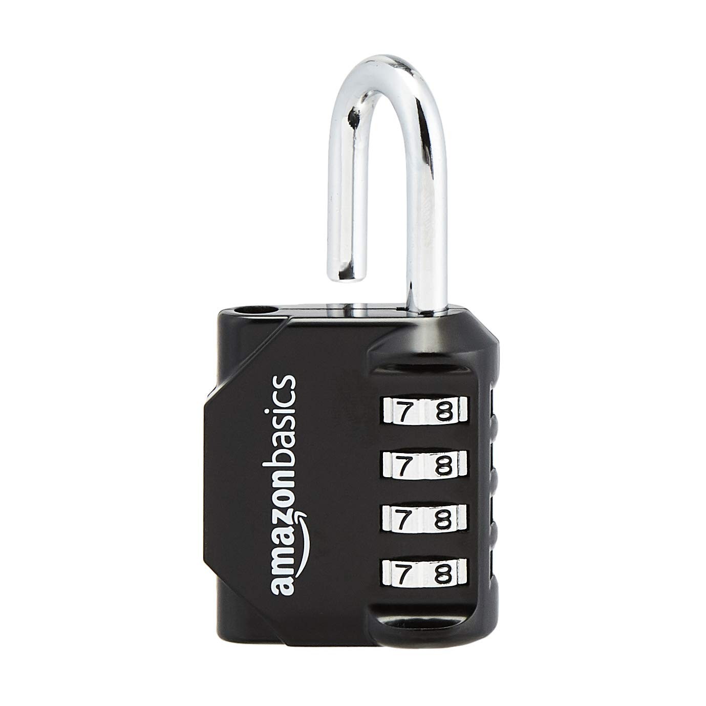 Amazon Basics 4-Digit Combination Lock, Black, 2-Pack Black