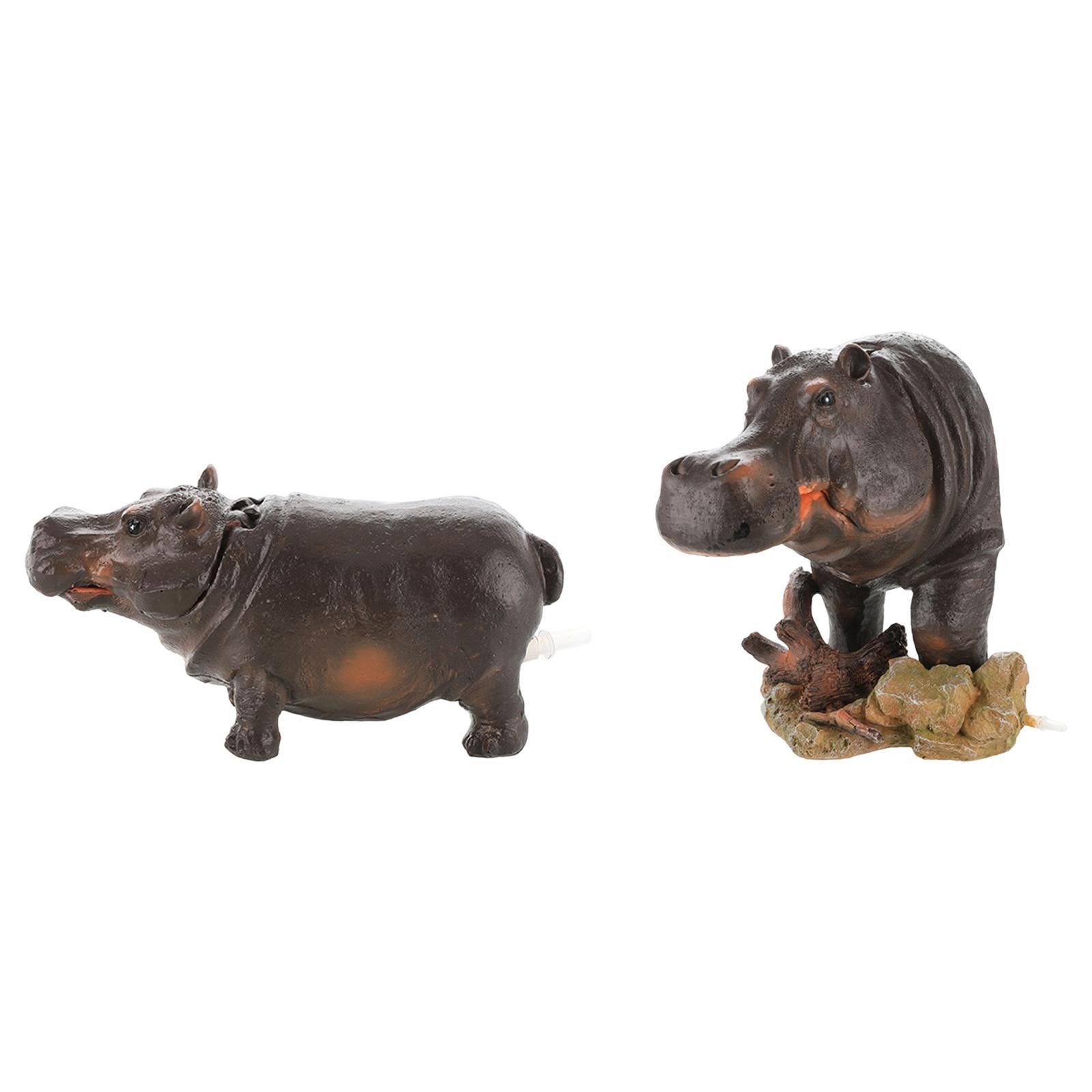 Fish Tank Bubbler Decoration Air Bubbler Hippo Lightweight Novelty Figurine
