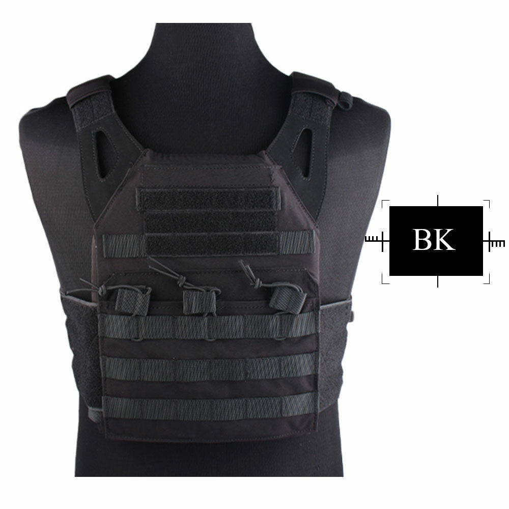 Emerson Tactical Jumpable Plate Carrier LPC Combat Vest w/ Lightweight Plate BK