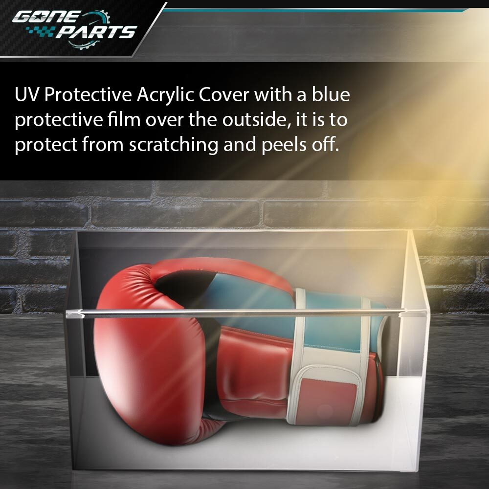 Acrylic Wall Mount Horizontal Boxing Glove Display Case Protecting Full Size LJ