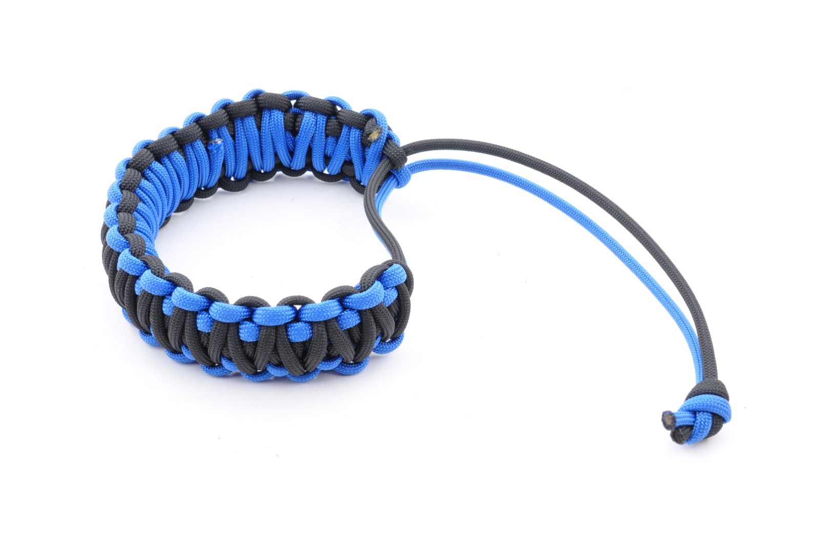 Handmade Braided 550 Paracord Camera Wrist Strap Black Blue from Japan