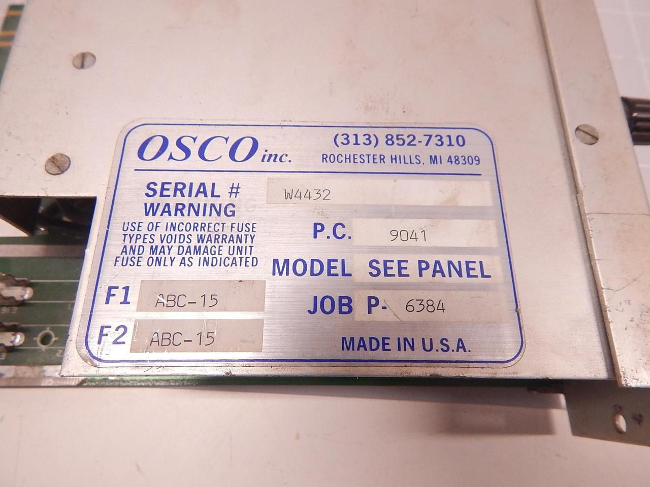 OSCO SSM15G TEMPERATURE CONTROLLER T75421