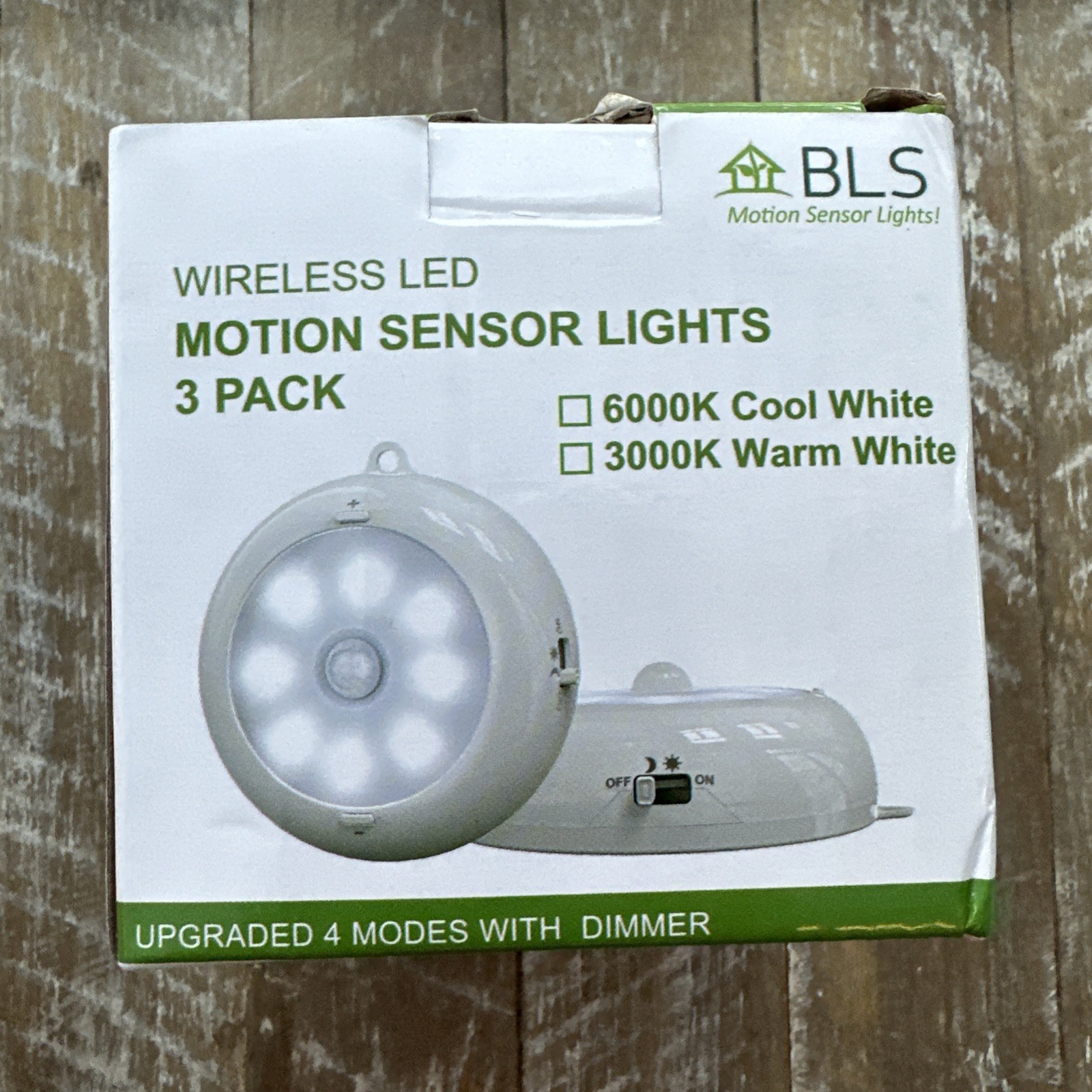 Motion Sensor Light Indoor, LED Closet Lights Battery 6000k Clean White-3 Pack