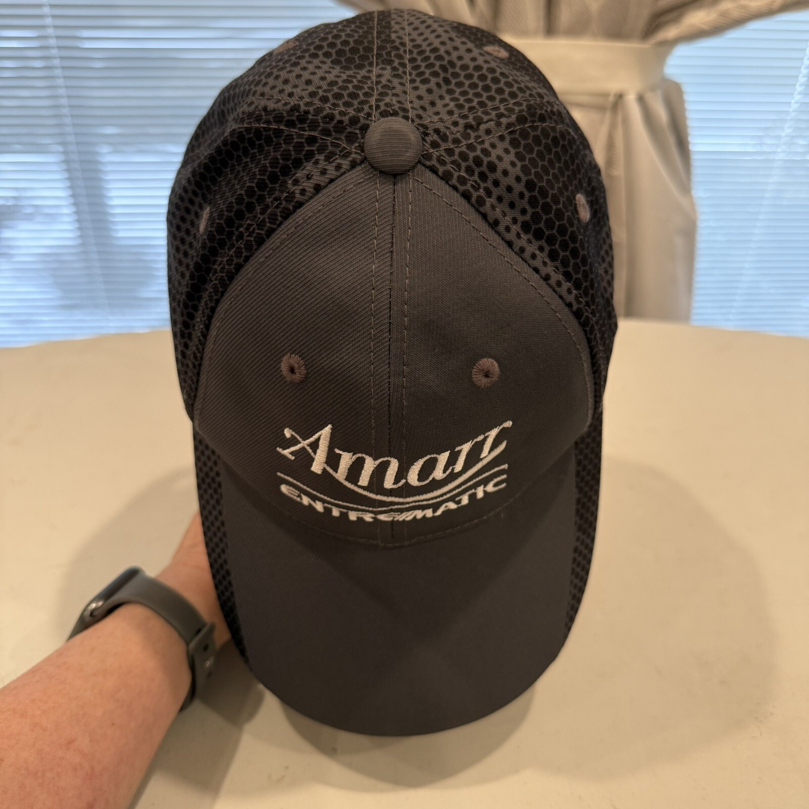 Sport-Tekk-Left Masters AMARR Gray Black Hat Cap Polyester EUC