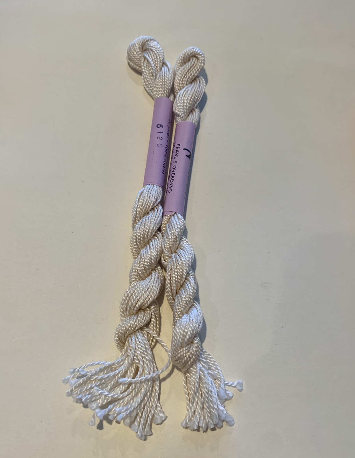 Perle Cotton #5 Needle Necessities 20 yds/1 Skein #5120 Cream (variegated)
