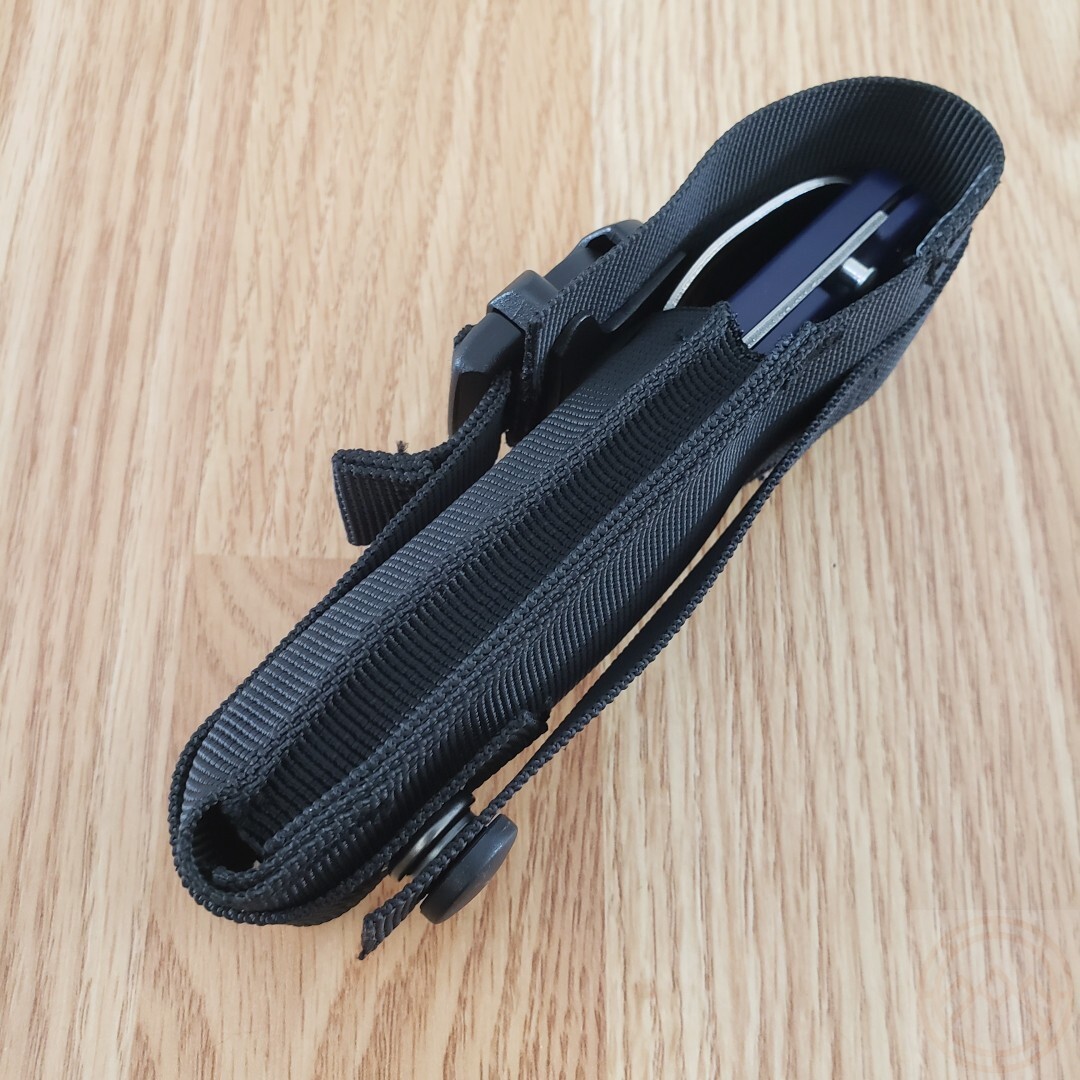 TB Outdoor Bivouac Multi Tool Corkscrew Large/Small Blade Spoon Fork Blue Handle