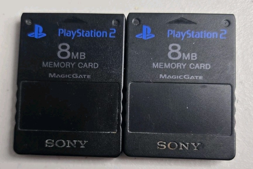 Sony Playstayion 2 Lot Of 2 Official PS2 8MB Memory - Fast Shipping!