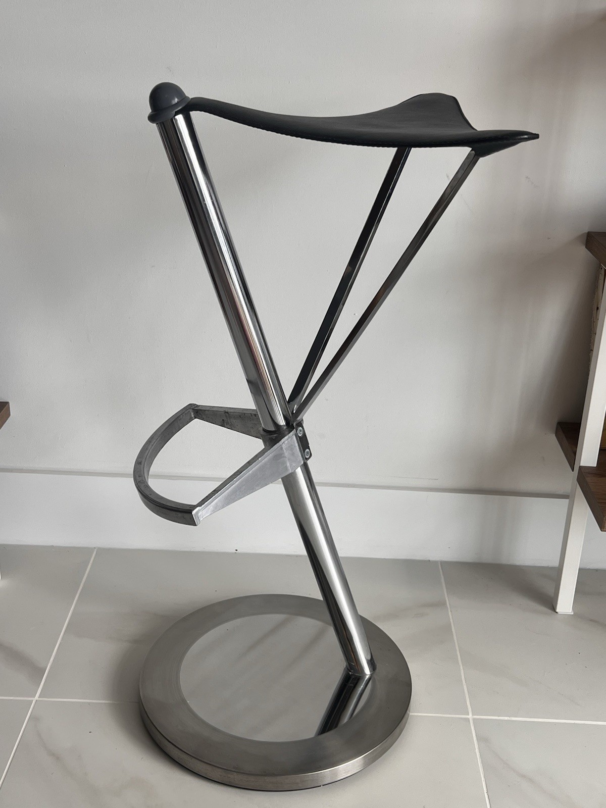 Ramon Benedito Frenesi Stool Stendig Transatlantic 1985 Aluminum Spain