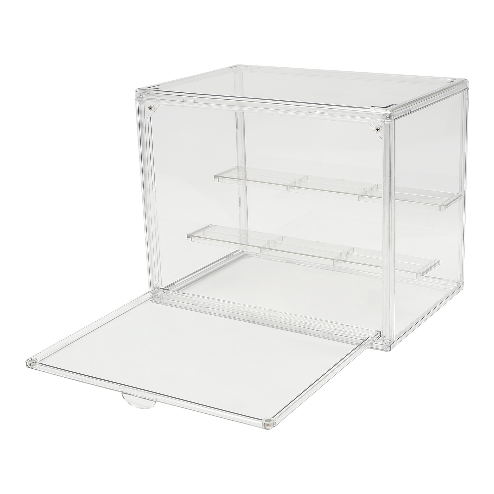 Clear 2-Tier PET Display Case Countertop Bread Cake Cupcake Storage