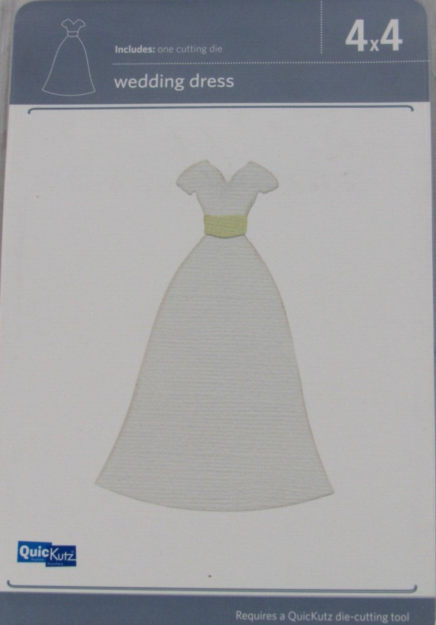 QuicKutz Wedding Dress 4x4, 1 Cutting Die Set REV-0205-S