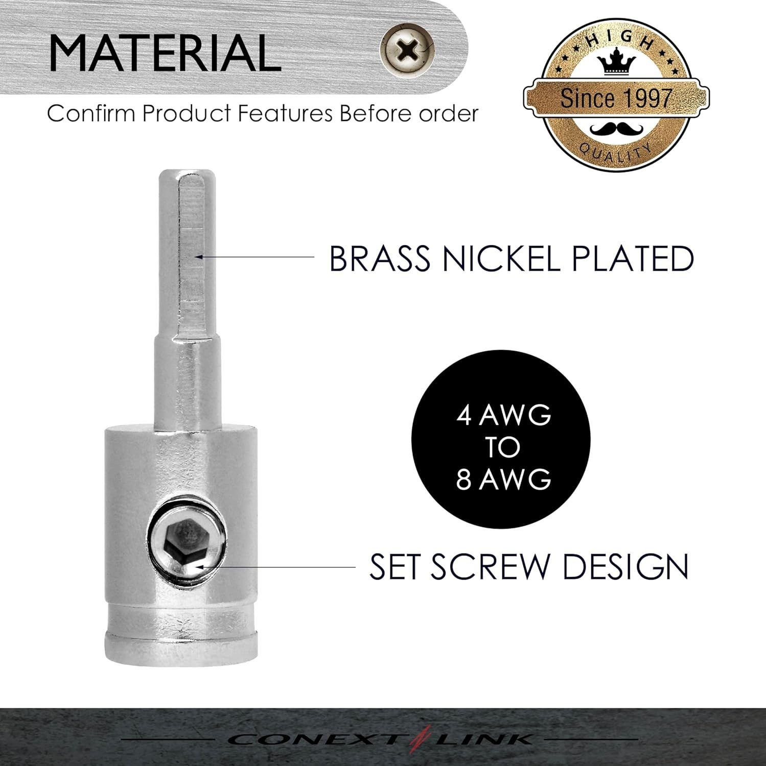 Quality Alloy Brass Wire Reducer 2-Pack - Non-Insulated Connection Solution
