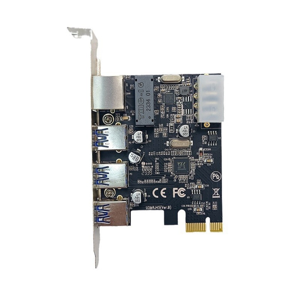 Desktop Mainboard Module PCI-EUSB3.0+Gigabit LAN Expansion Card Using8784