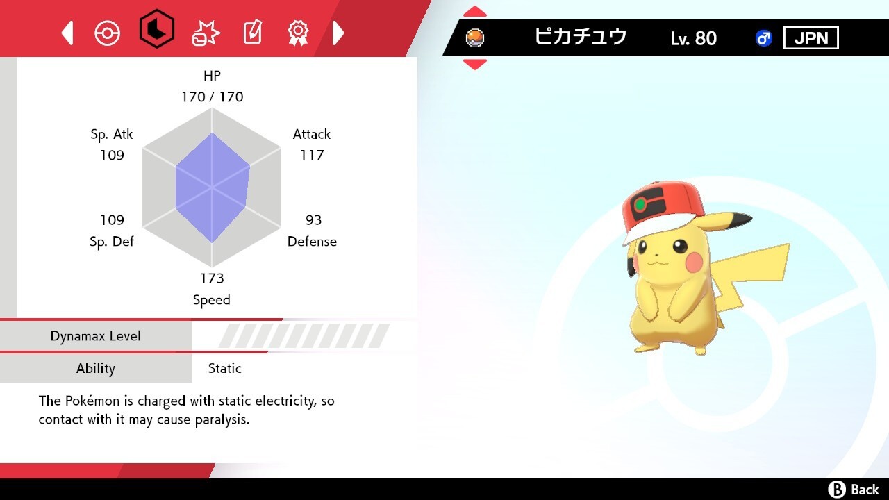 Ash's Pikachu World Cap Event For Pokémon Sword & Shield