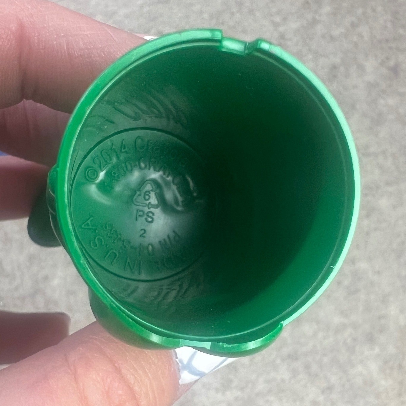 Crayola Crayon Character Sharpener Tip Container Green Small Excellent 2014