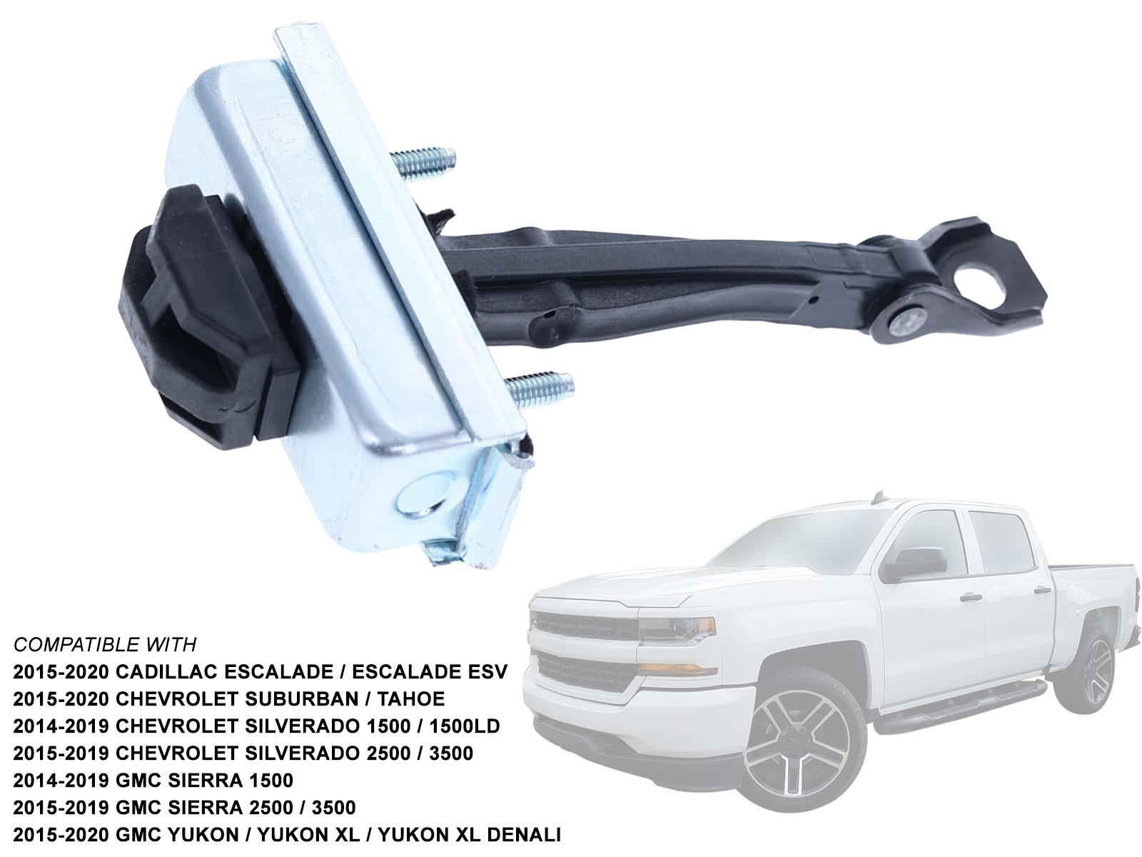 Front Door Check for 14 - 20 Cadillac Chevrolet GMC Passenger or Driver 84186138