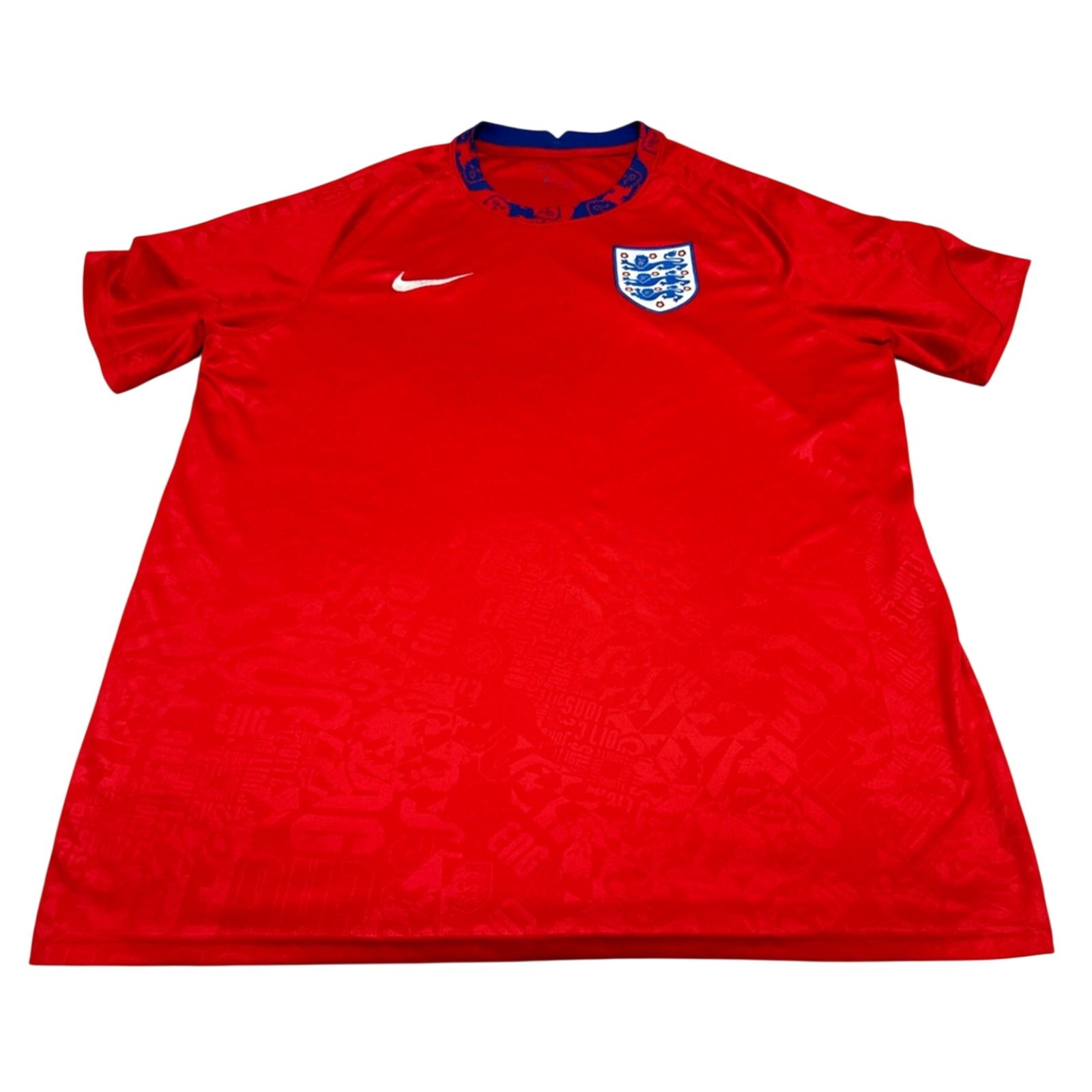 England Team Training Jersey Football Shirt Red Nike CD2577-600 Mens Sz XL CLEAN