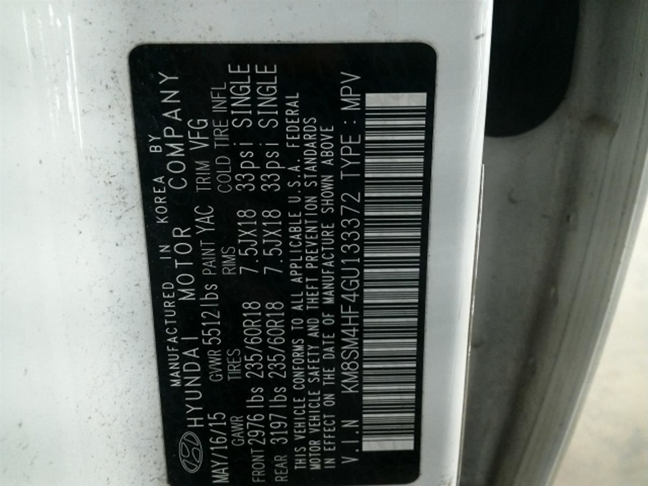 Driver Left Front Spindle/Knuckle LWB Fits 15-19 SANTA FE 104900938