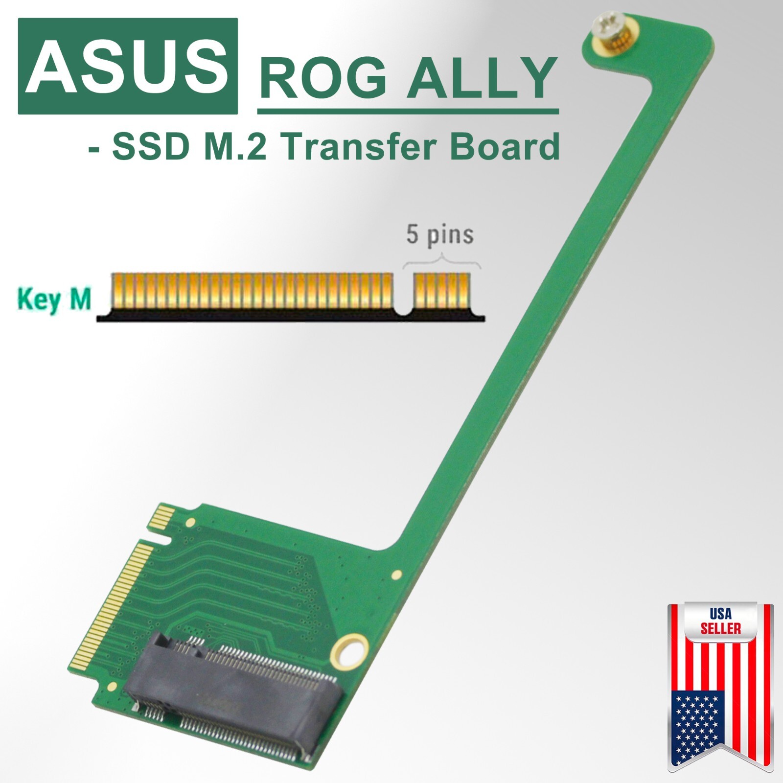 PCIe 4.0 M2 Transfer Board 90 Degrees Transfercard SSD Adapter For ASUS Rog Ally