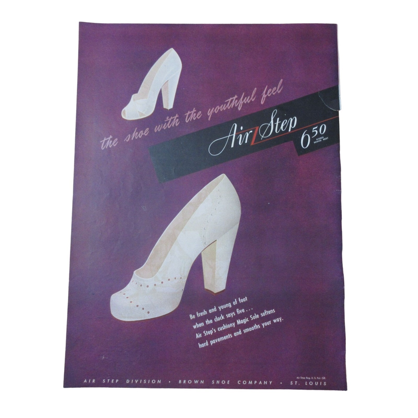 1943 Brown Shoe Company Air Step - Vintage Print Ad