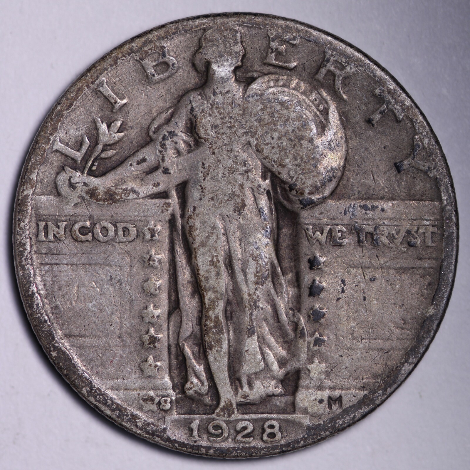 1928-S Standing Liberty Quarter CHOICE FINE FREE SHIPPING E556 TF