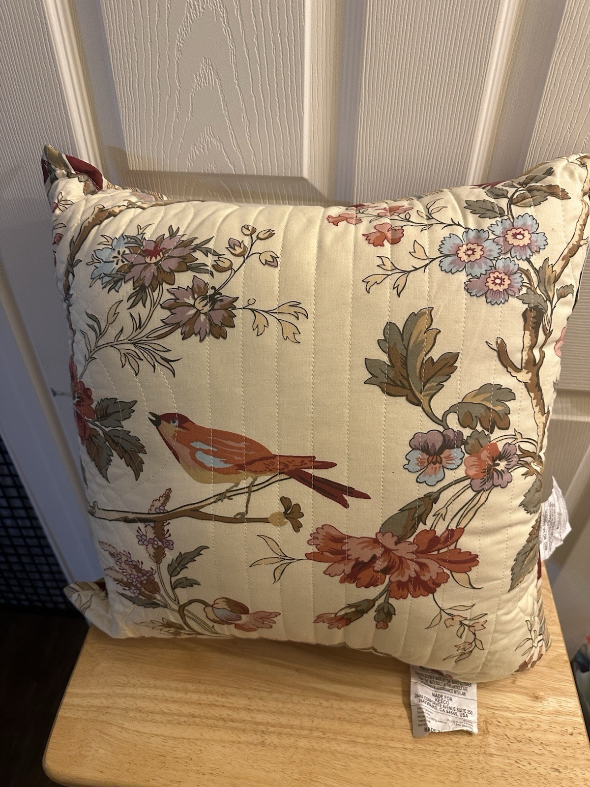 Waverly Charleston Chirp Papaya Decorative Throw Pillow 20x20 New