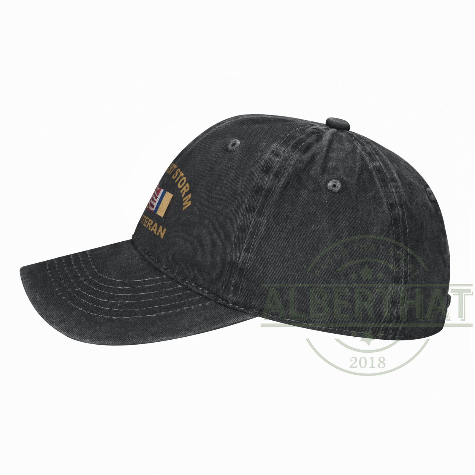Operation Desert Storm Combat Veteran Unisex Denim Hat Adjustable Baseball Cap