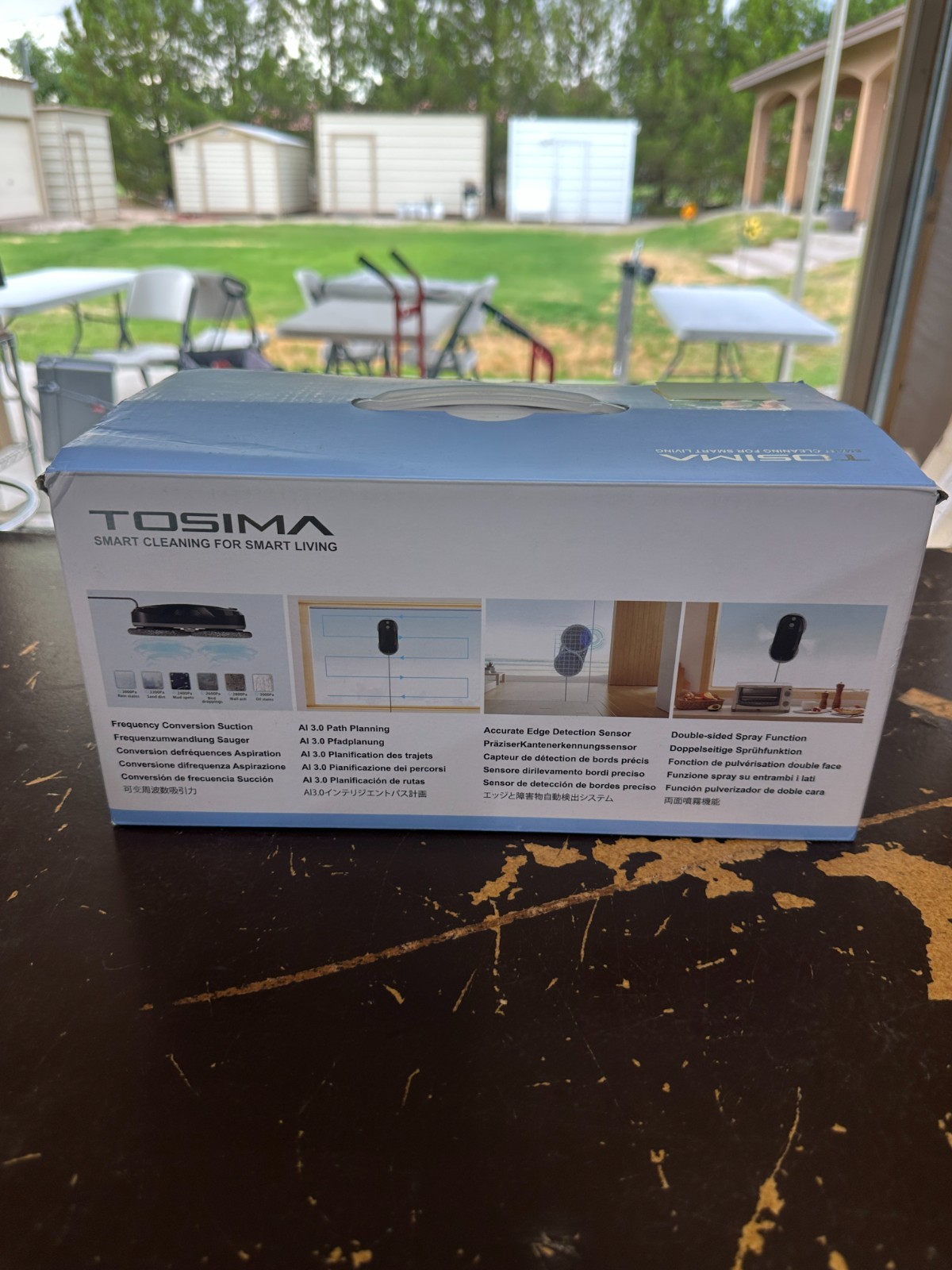 Tosima W5 Window Cleaning Robot, Dual Direction Auto-Spray Smart Window Cleaner