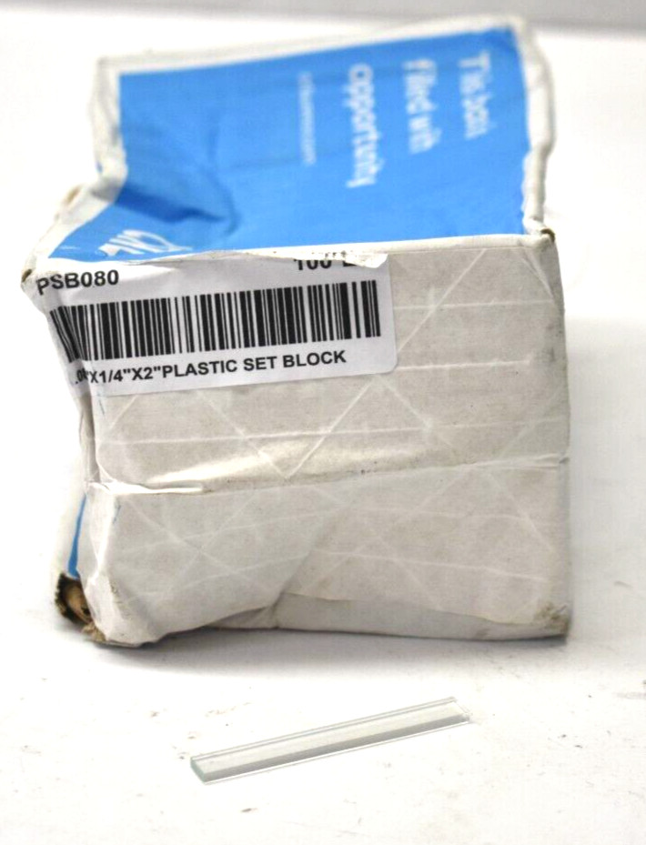CRL Plastic Setting Blocks 100 Pack .080" x 1/4" x 2" PSB080 Genuine OEM
