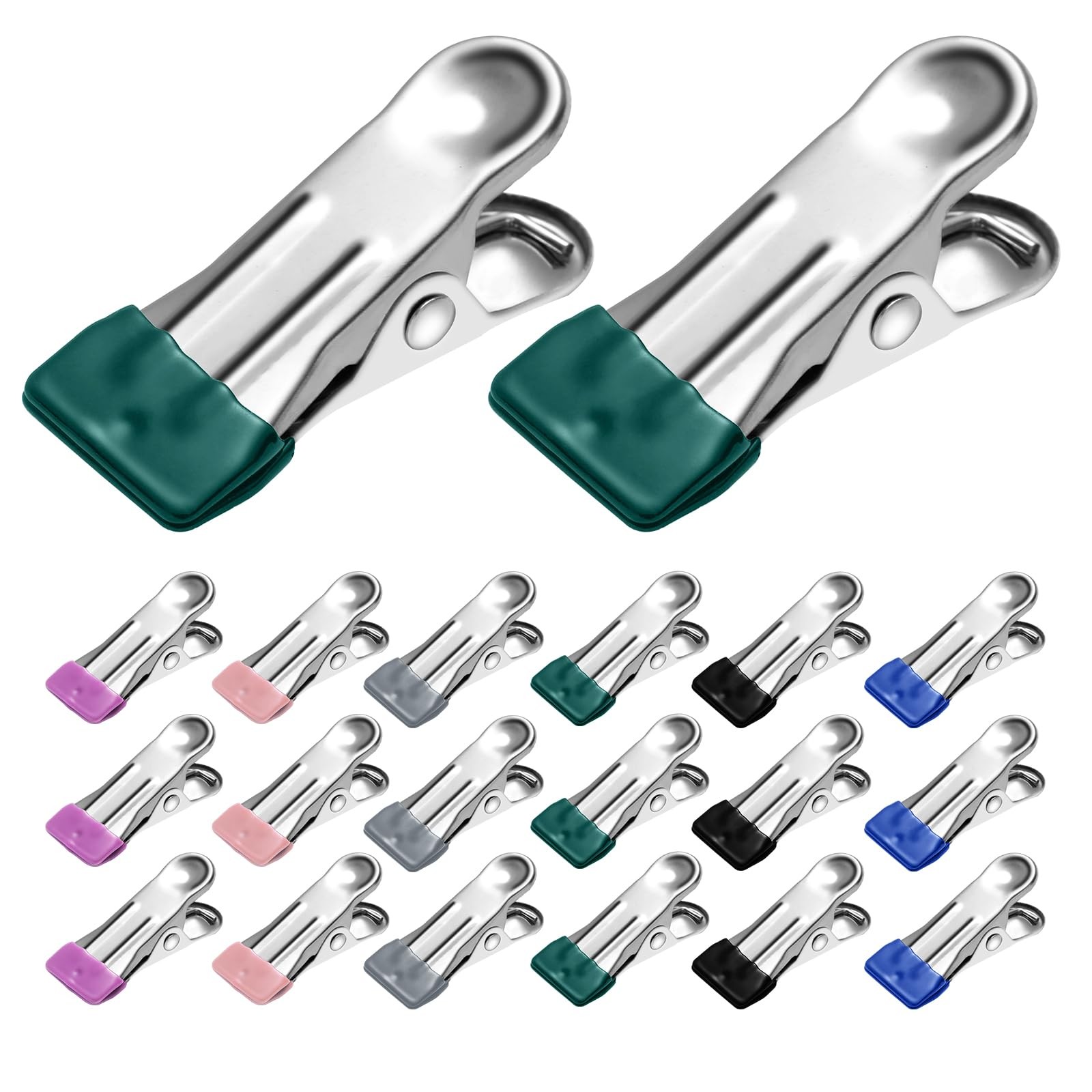 36 Pack Stainless Steel Clothes Pins Multipurpose Metal Clips for Clothes Socks