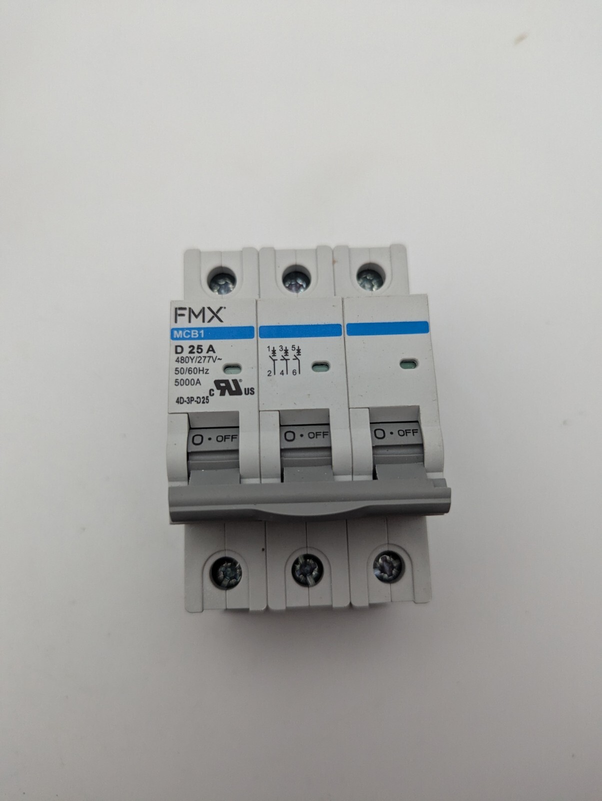 MCB1-4D-3P-D25, Circuit Protector, UL 1077, 3-Pole, 25A (Open Box, Never Used)