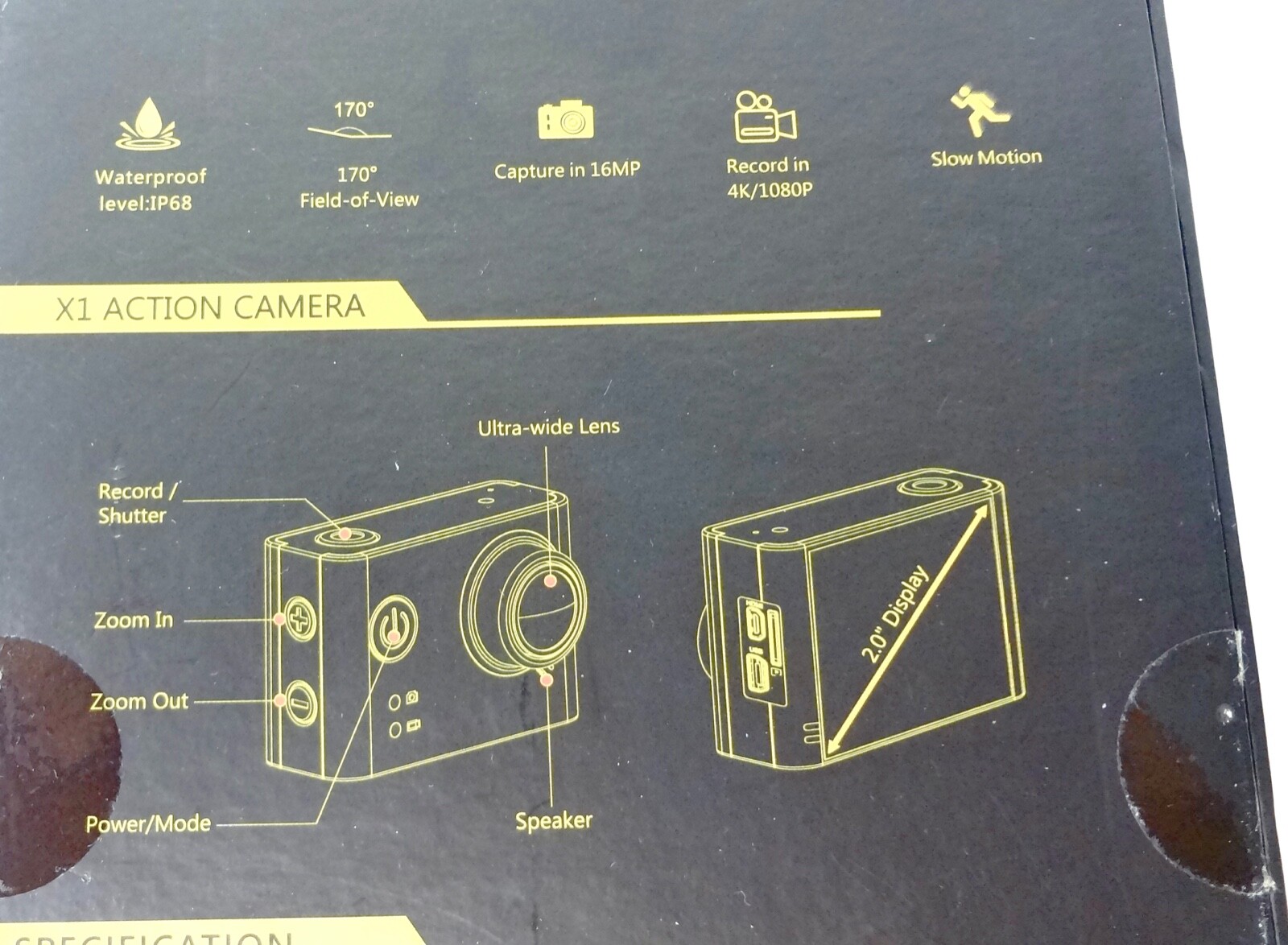 Camera 4K UHD Z-Edge X1 WaterProof . NEW . SUPERB . BOXED . SUPER . NEW (RARE)