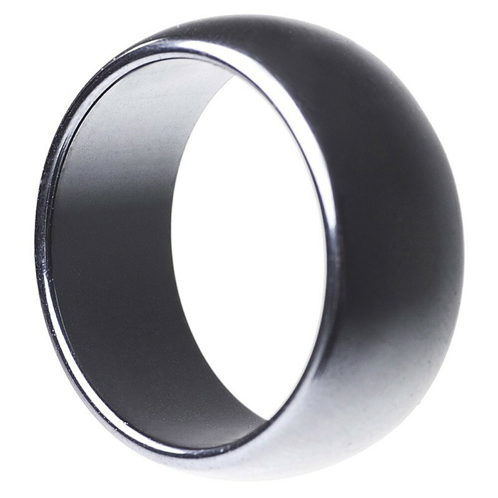 Wide Real Hematite Ring, Smooth, Grey, Unisex, Stone Ring Finger Ring