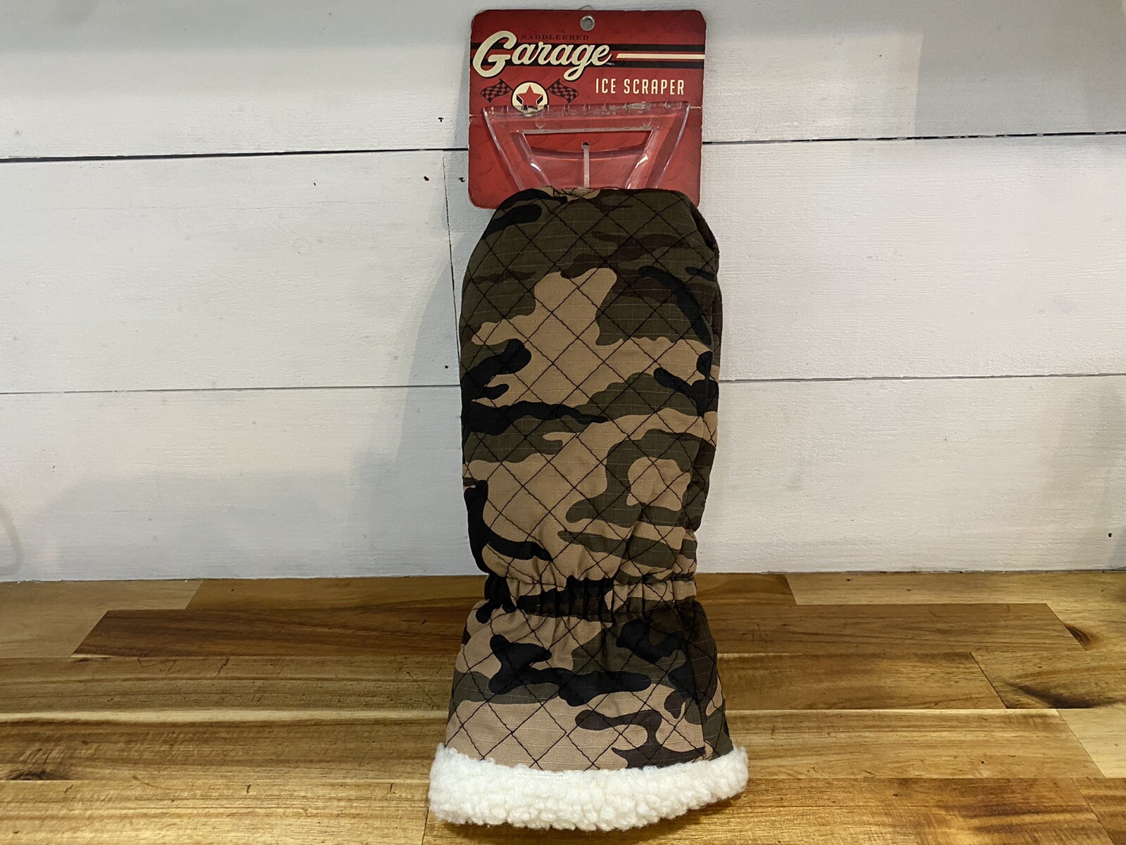 ✅SaddleBred ✅Garage  Ice Scraper ✅Camouflage ✅Mitt ✅Fleece Lined ✅New